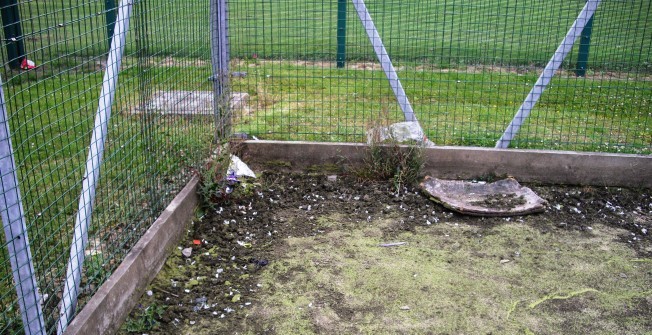 Removing Contaminated Sports Court in Bridgend