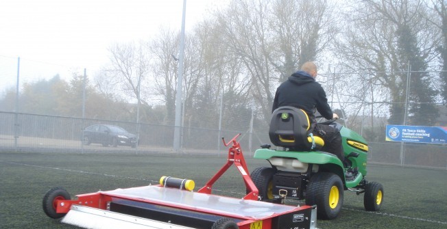 Sports Pitch Drag Brushing in Church End